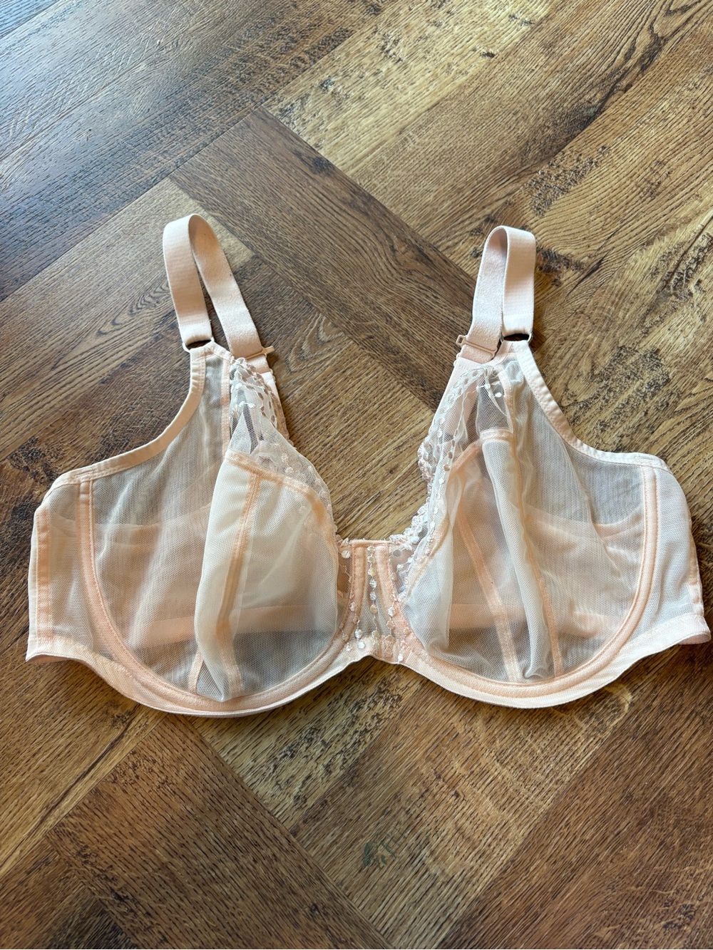 Elomi Sheer Lace Underwire Bra - Light Nude 40H